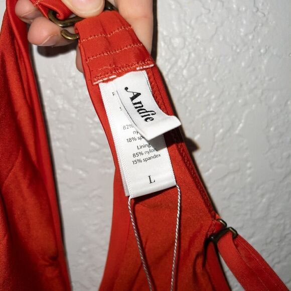 NWT Andie Chili Pepper Red Bora Bora Strapless Swimsuit Top Size Large - Picture 6 of 7